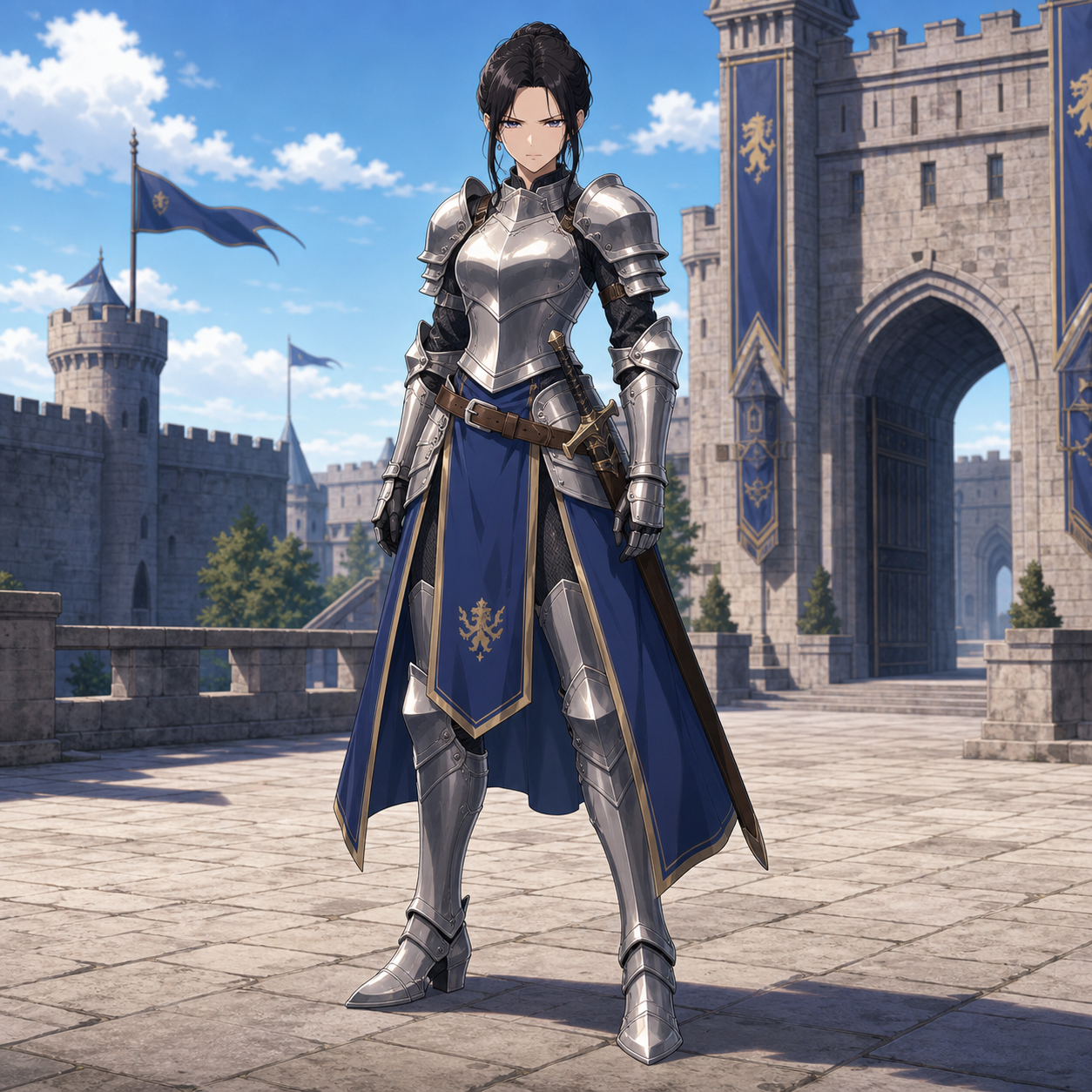classic female knight armor