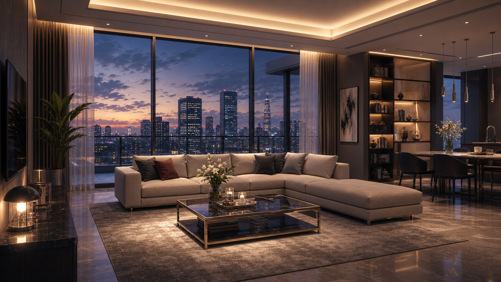 luxury apartment living room