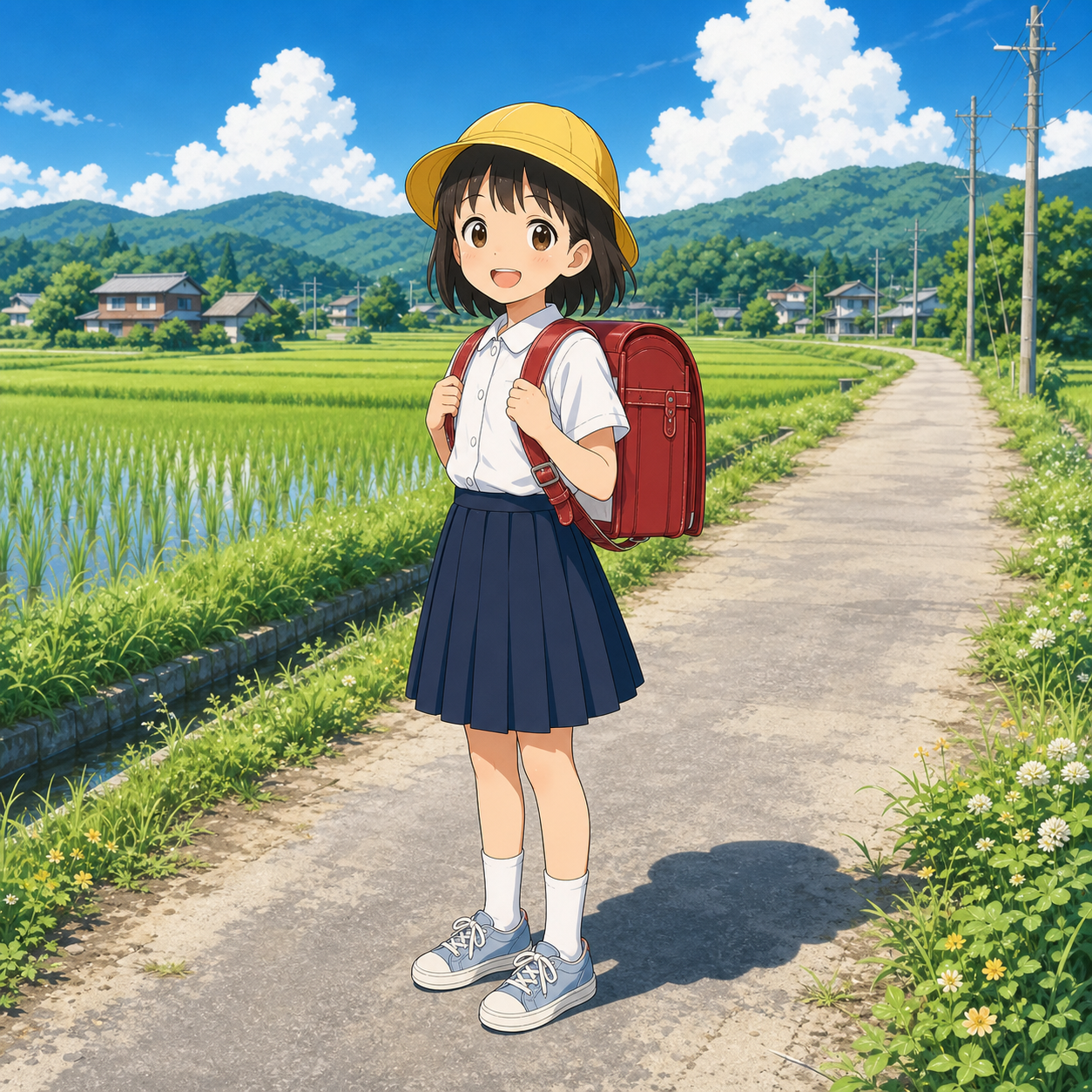 rural summer school commute outfit