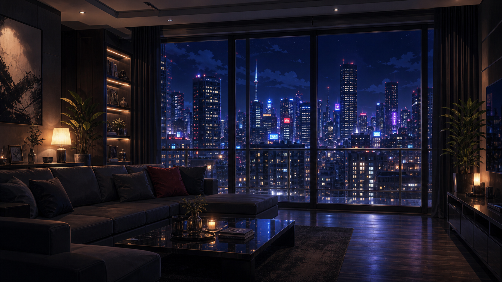 night city view apartment