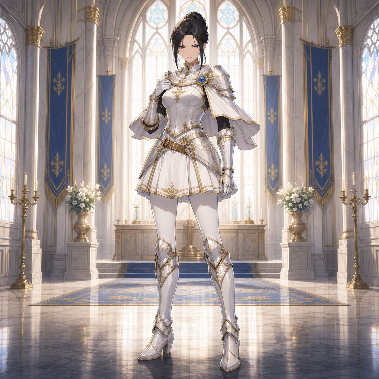 white paladin skirt armor