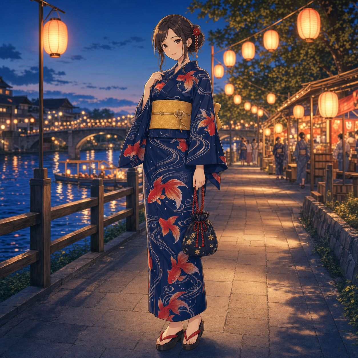 goldfish pattern yukata