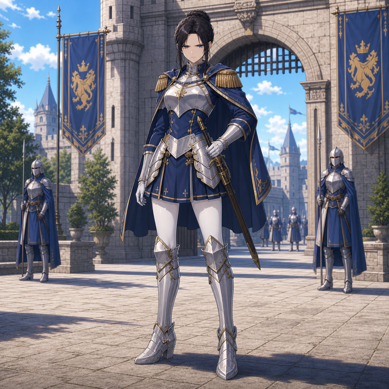 blue guard knight skirt