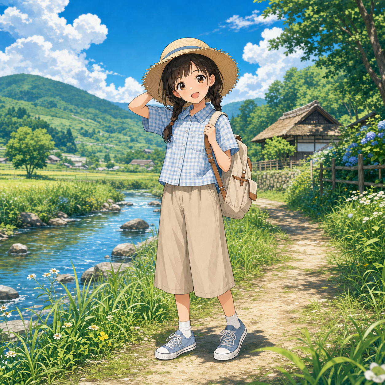 countryside summer casual outfit