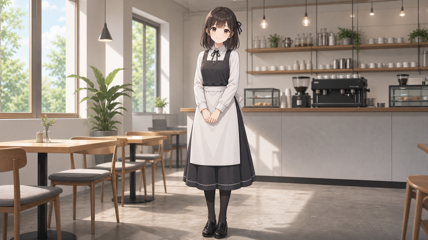 modern apron dress uniform