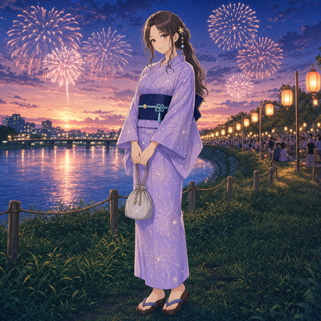 fireworks yukata outfit