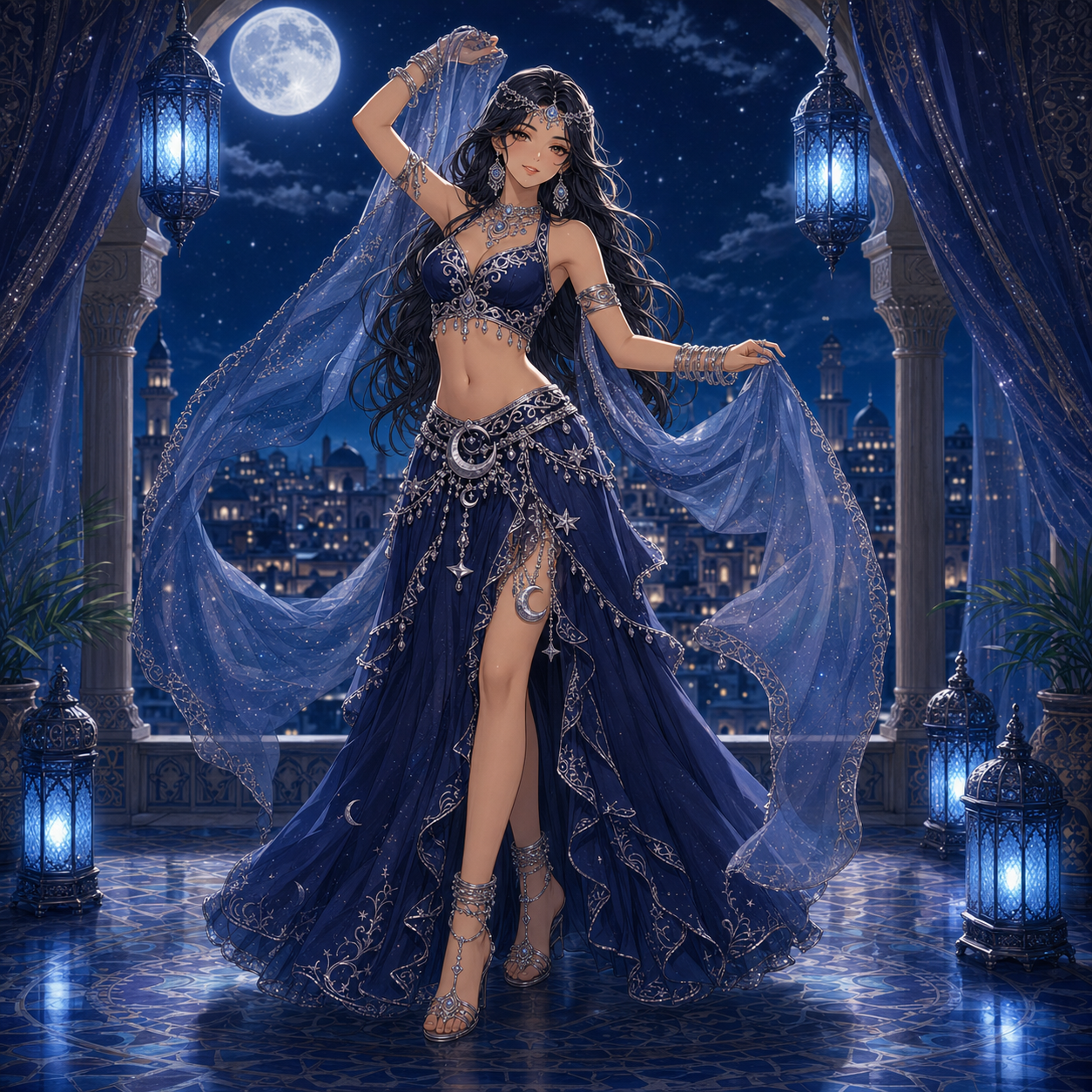 moonlit veil dance outfit