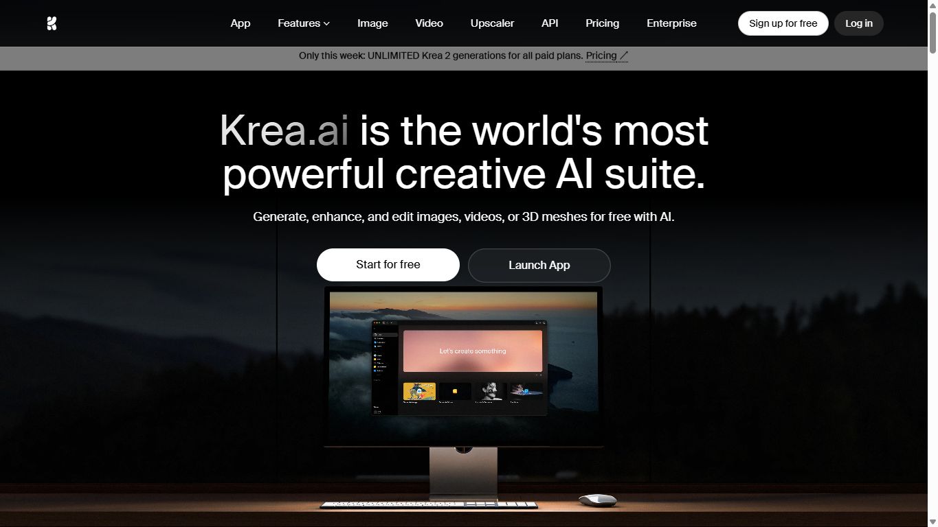 Kreaのトップページ