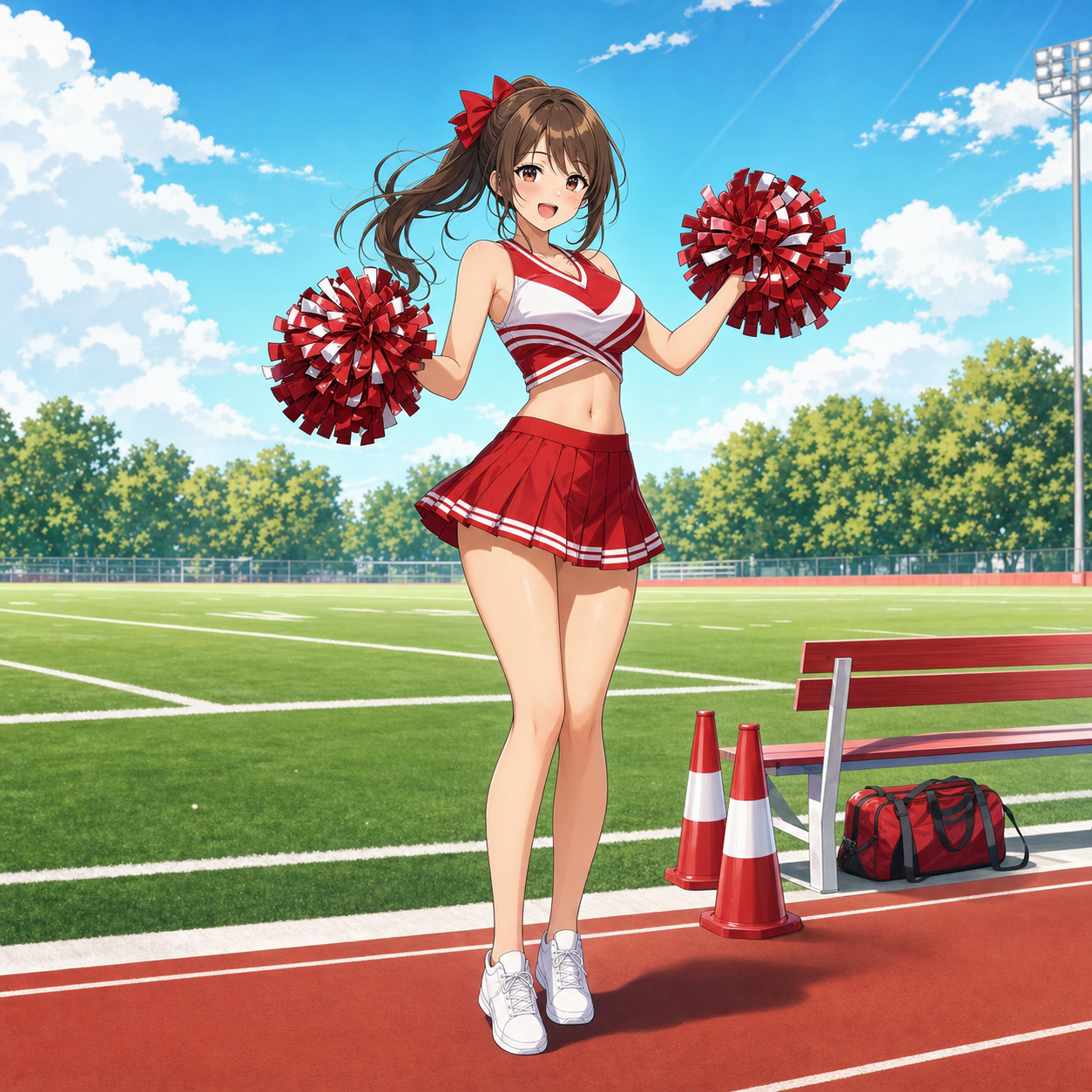 red varsity cheer uniform