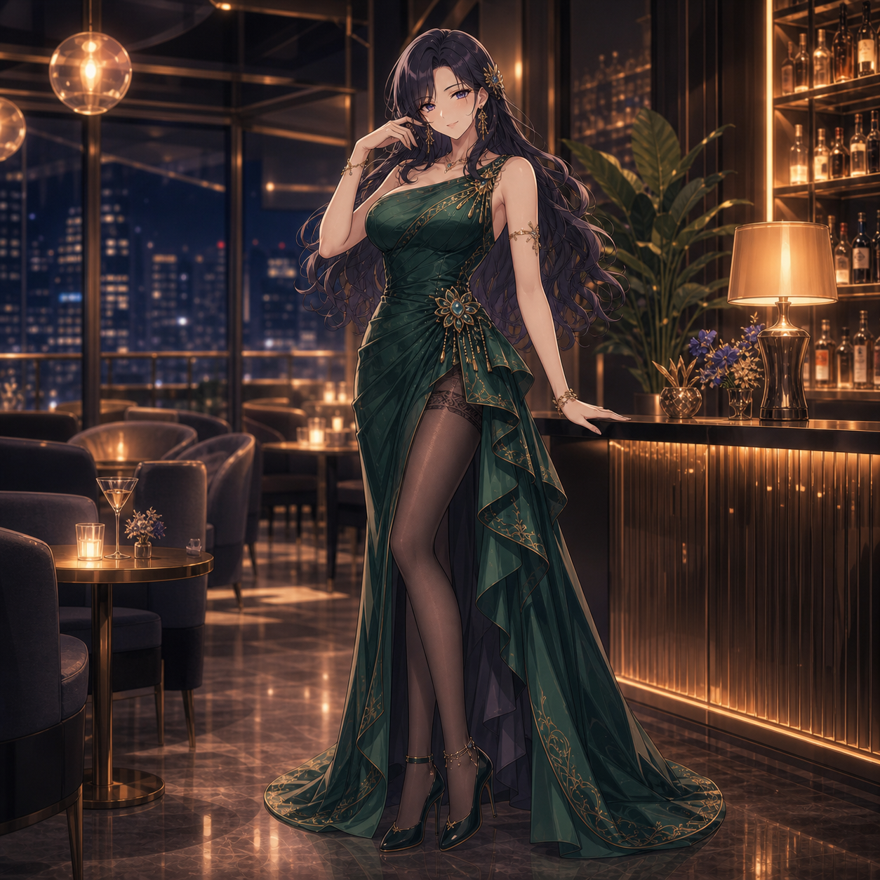 one-shoulder party dress