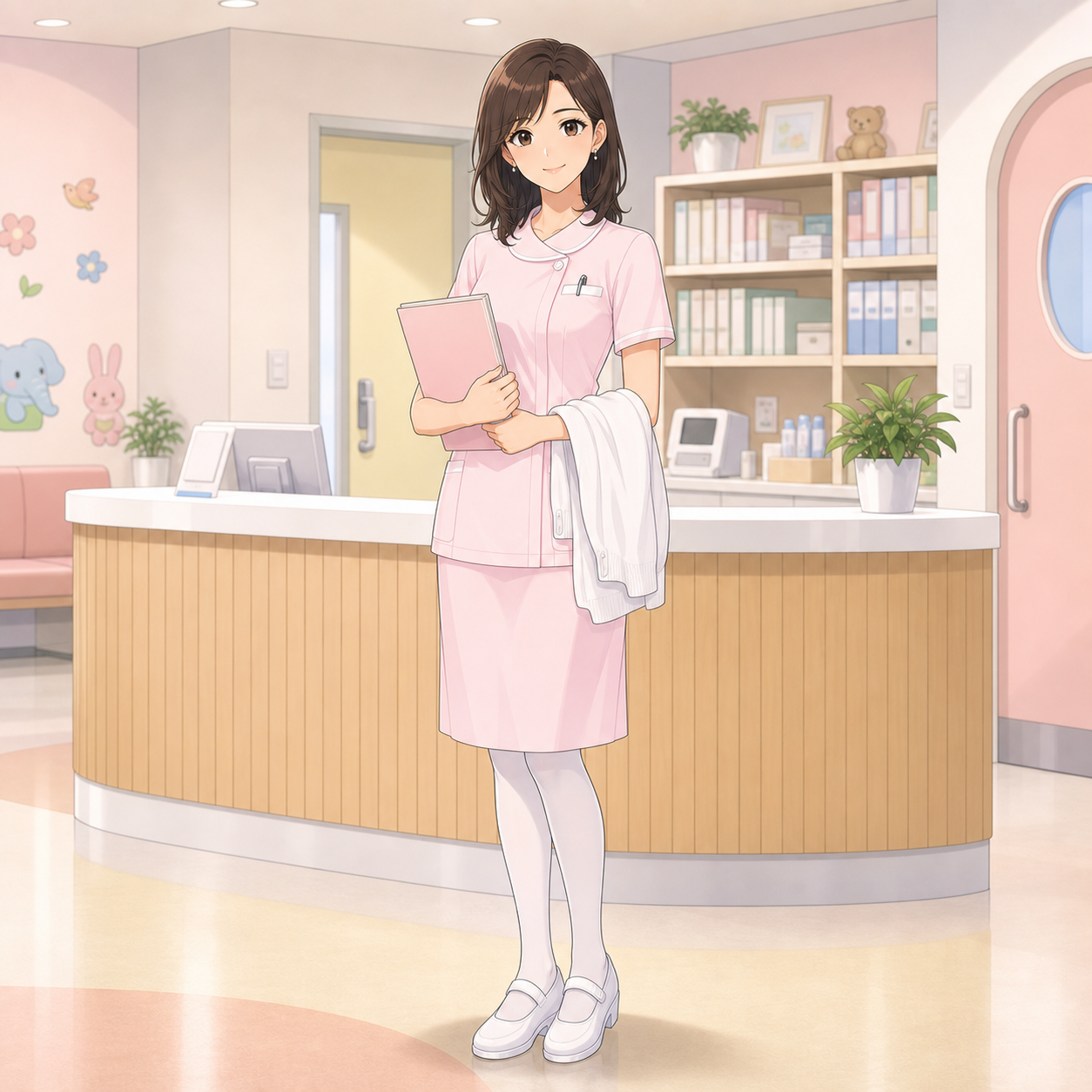 pink nurse uniform