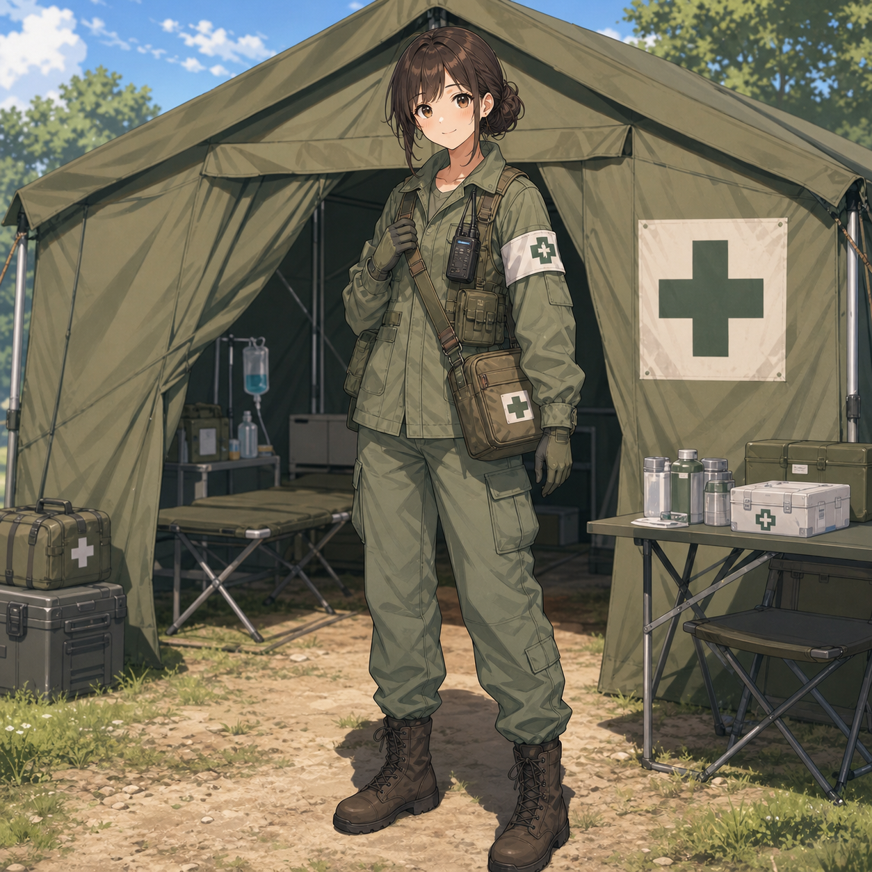 female field medic soldier uniform