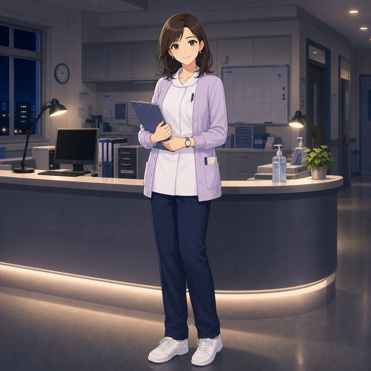 night shift nurse cardigan outfit