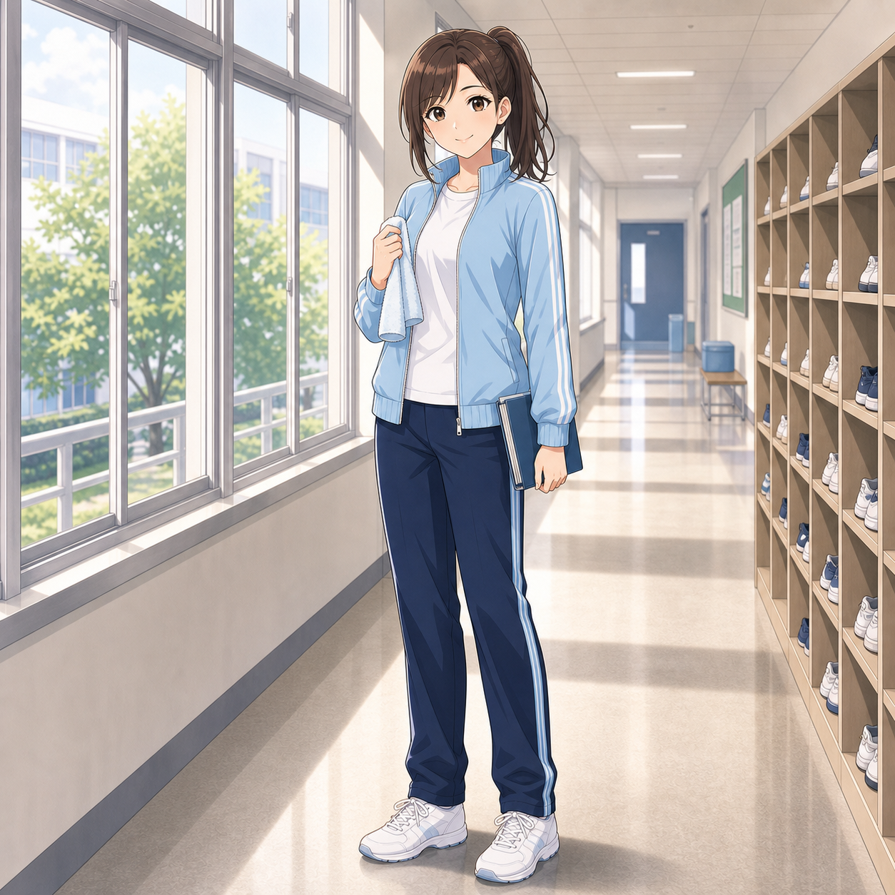 pastel blue school jersey outfit