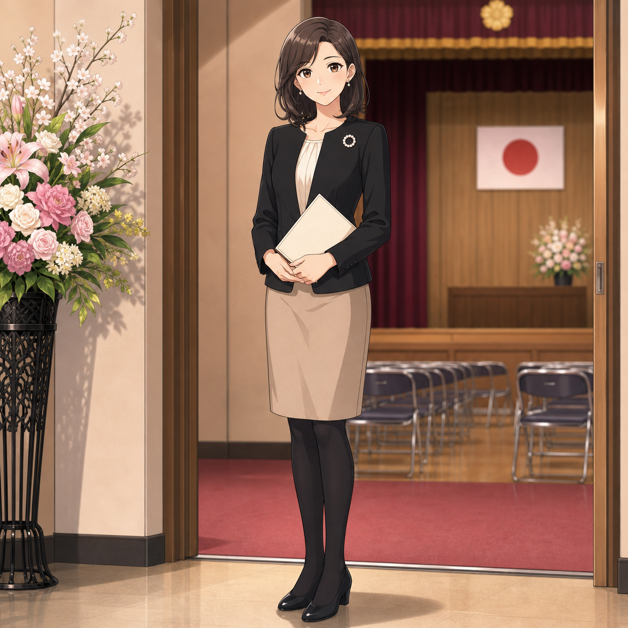 formal ceremony teacher outfit