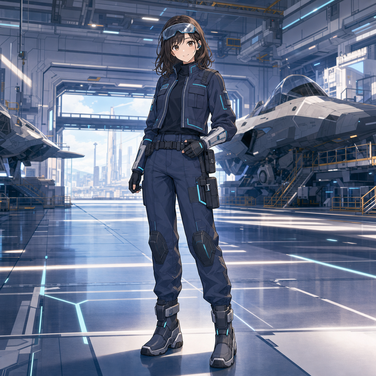 near-future female soldier uniform