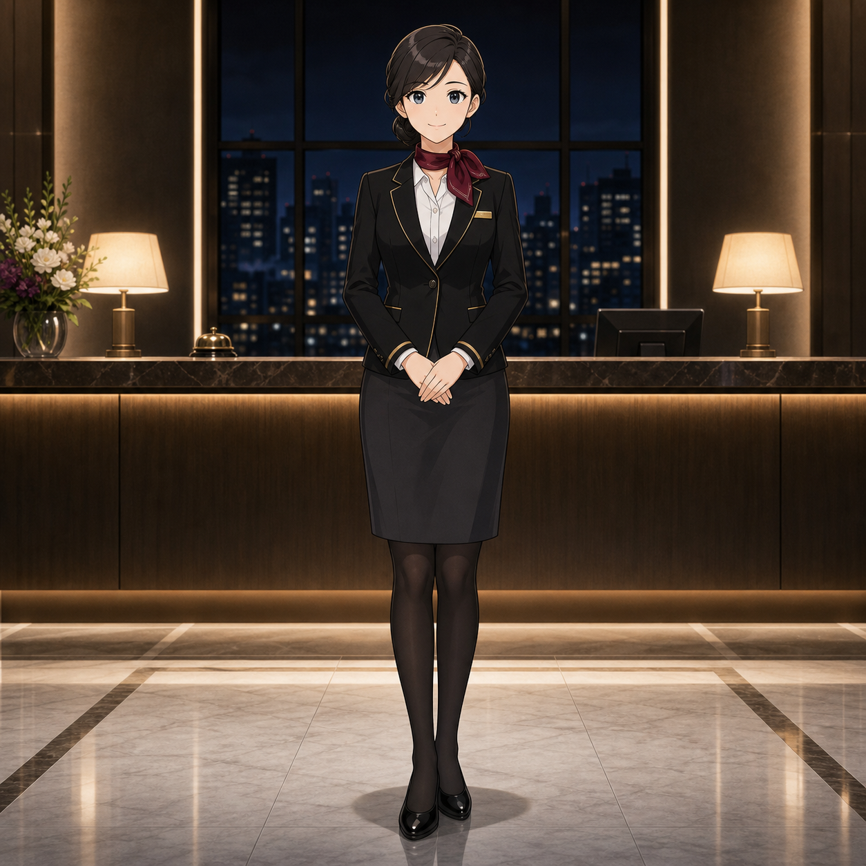 night shift hotel receptionist uniform