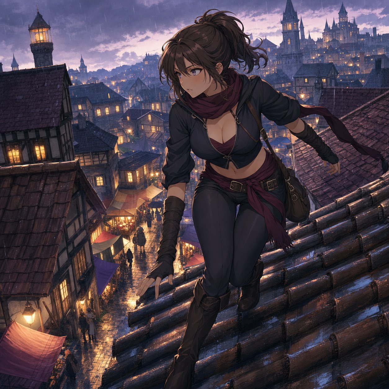 rainy rooftop rogue outfit
