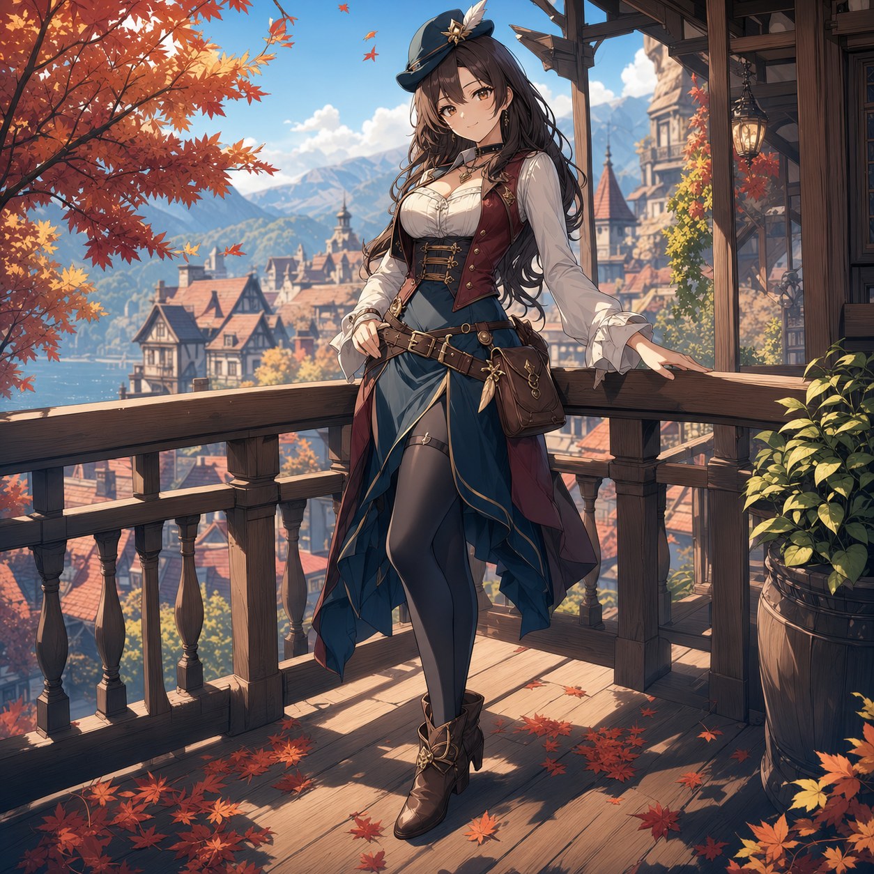 autumn mountain town thief outfit