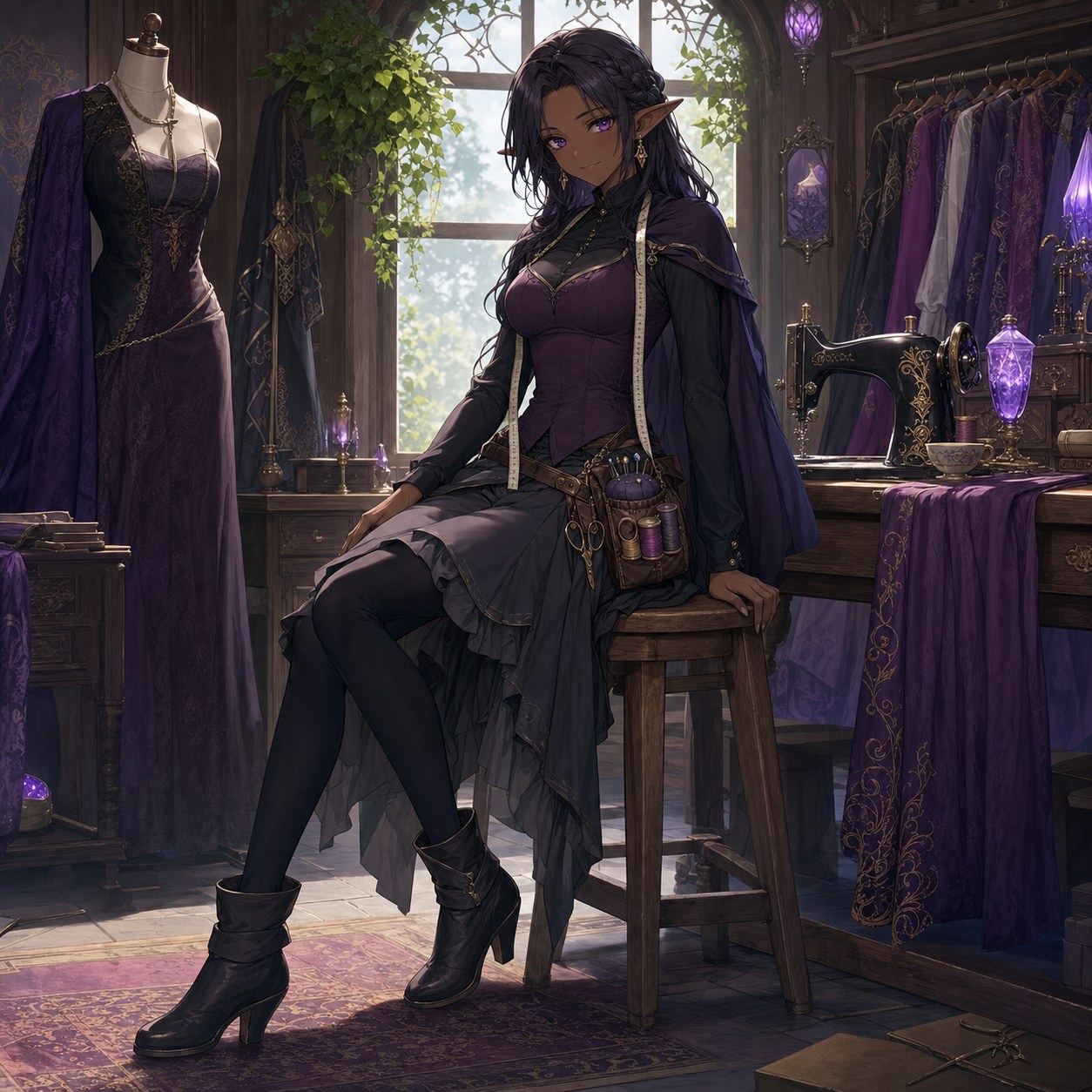 dark elf rune seamstress outfit