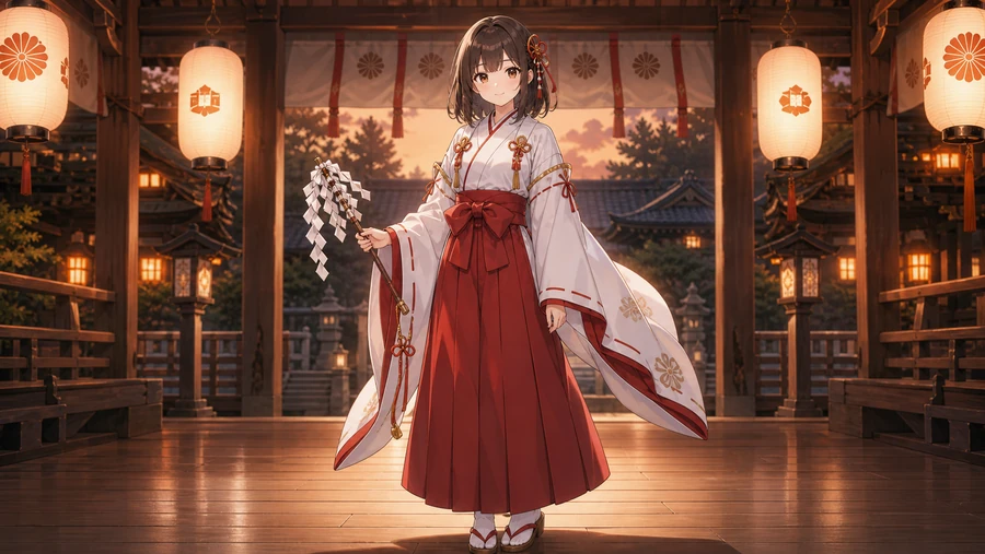 kagura miko outfit