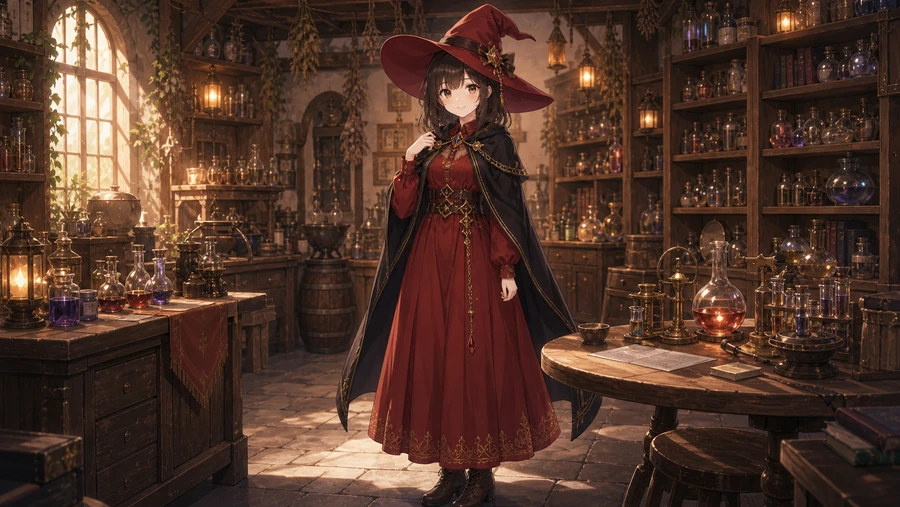red witch outfit