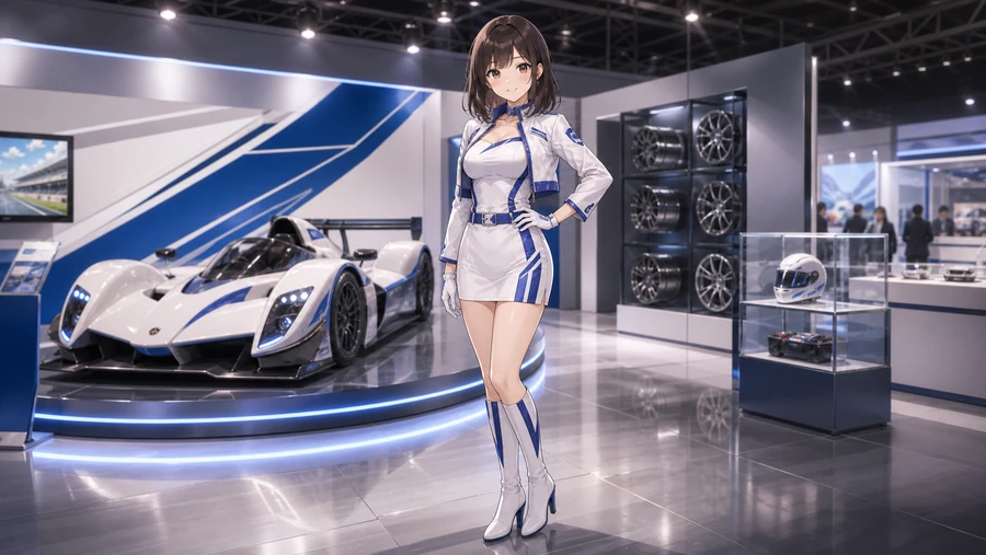 white paddock girl uniform