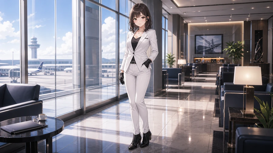 white spy suit
