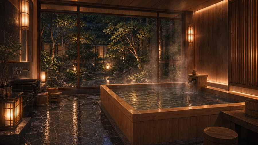 luxury ryokan bath room