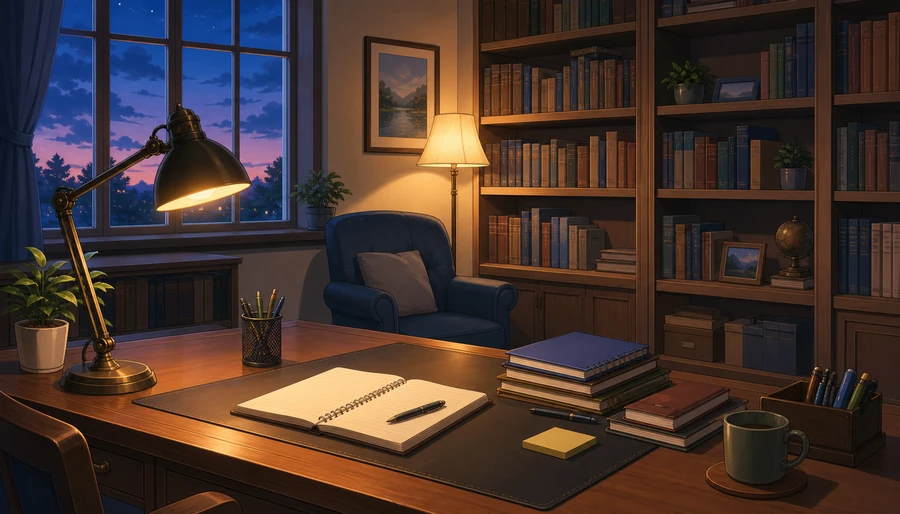 cozy private study room