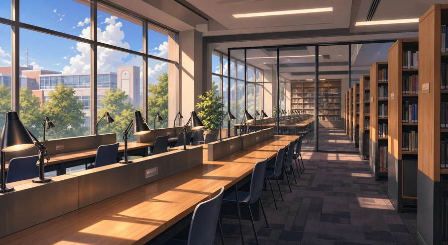 university library study floor