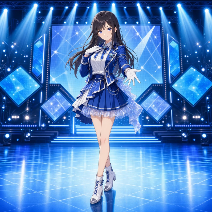 blue idol uniform