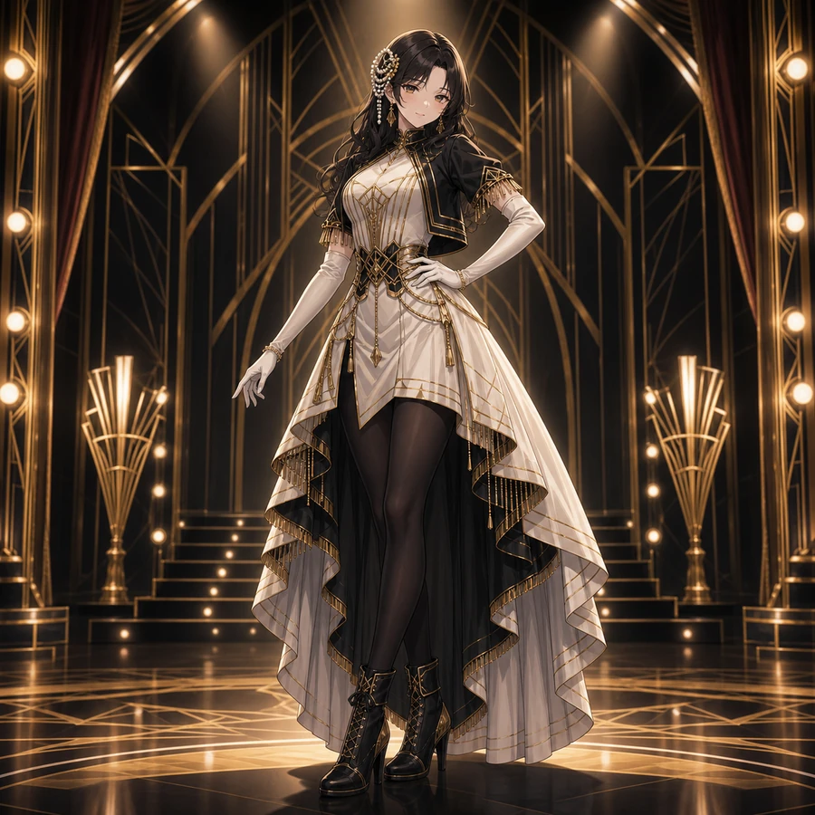 art deco stage dress