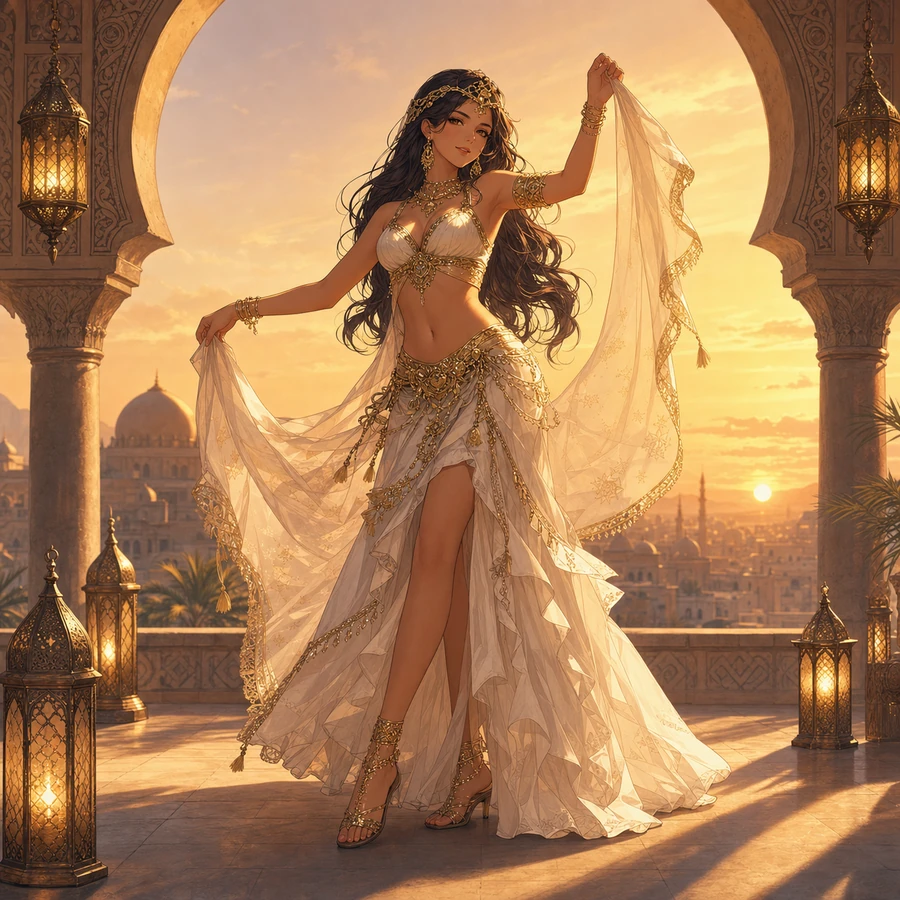 desert veil dancer outfit