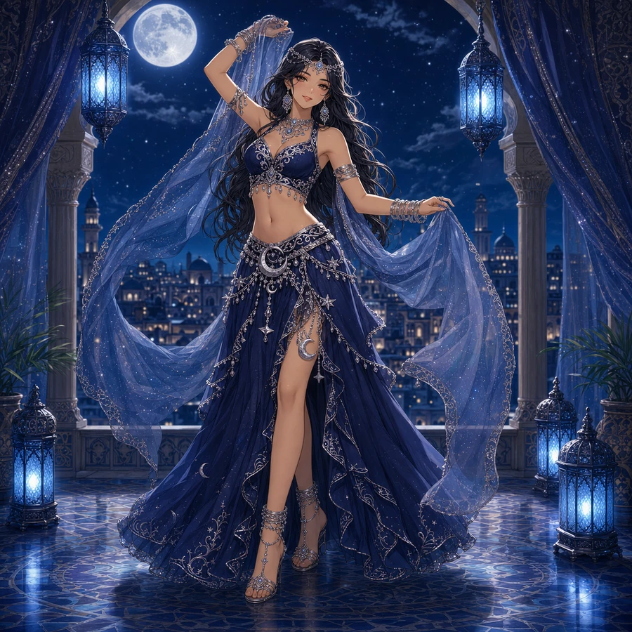 moonlit veil dance outfit