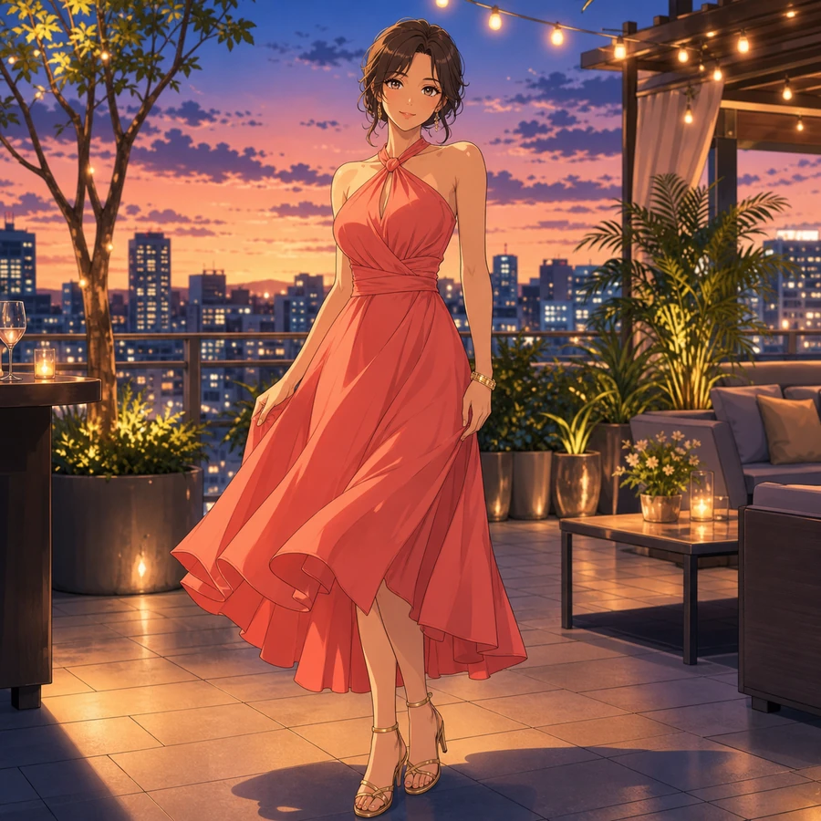 halter neck summer dress