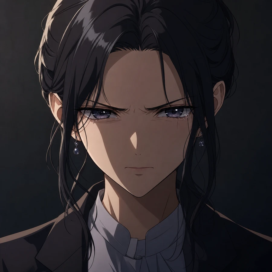 threatened resentful glare