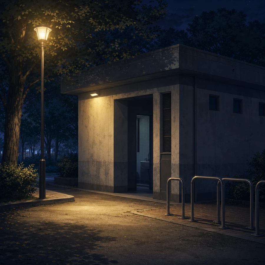 night park public restroom