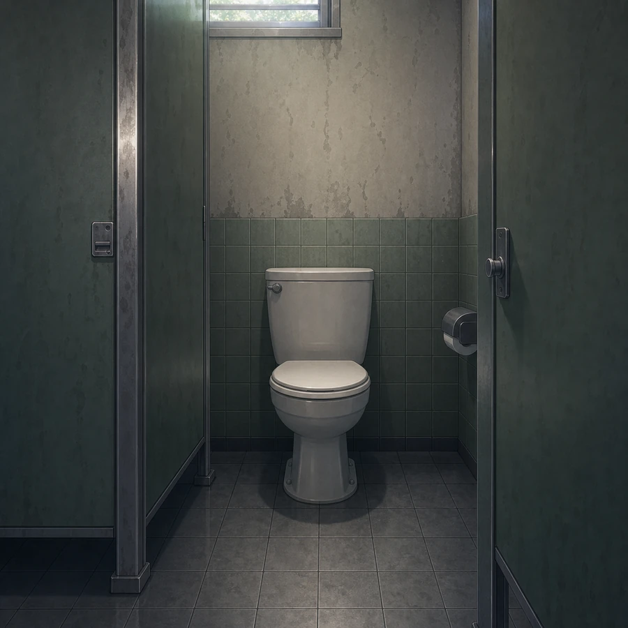 simple toilet cubicle