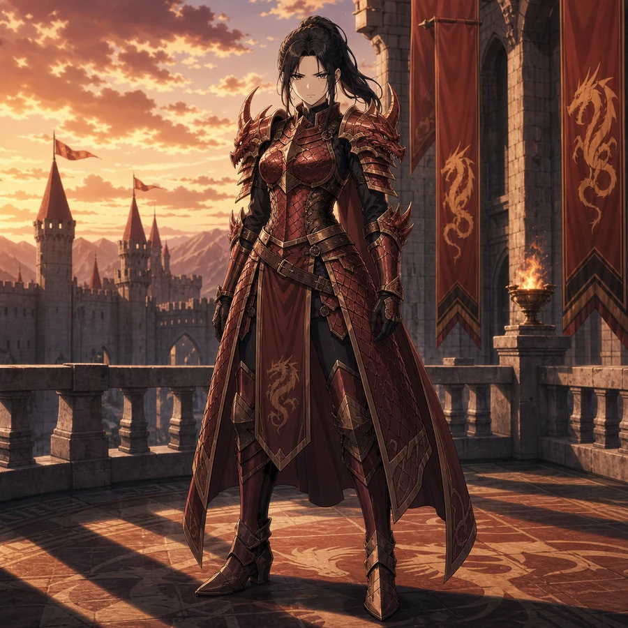 red dragon knight armor