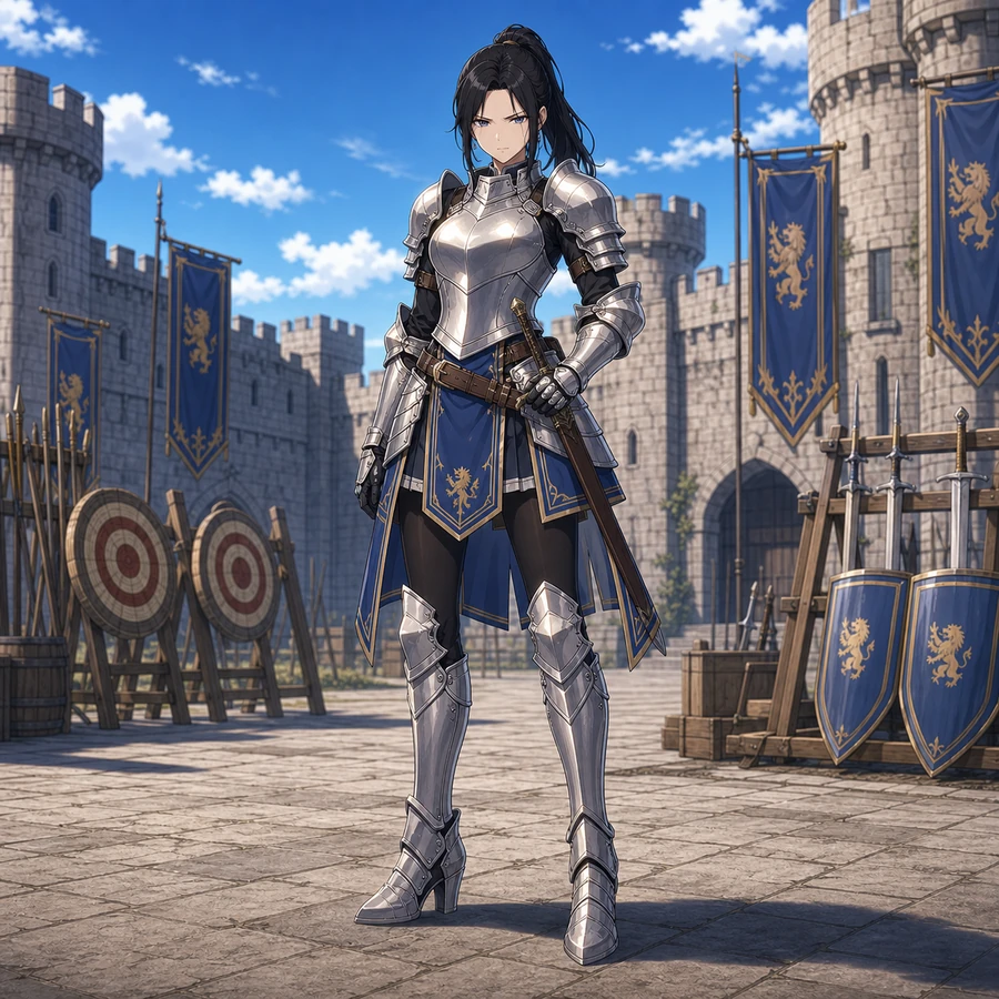 short armored skirt knight