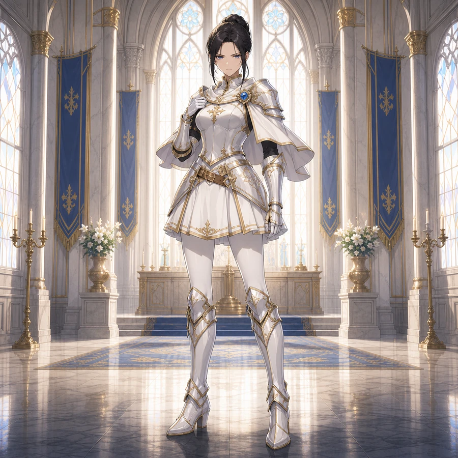 white paladin skirt armor