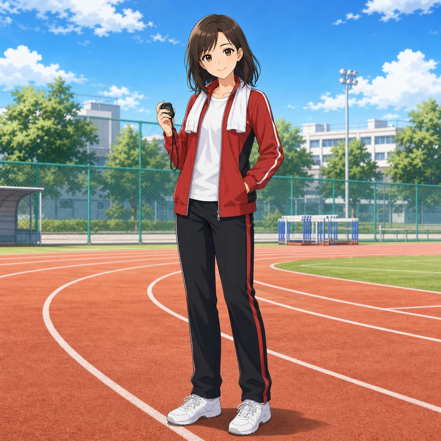 red track jacket outfit