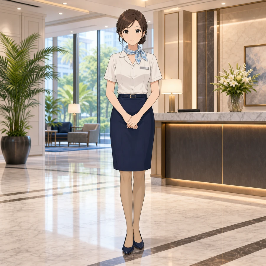 summer hotel blouse uniform