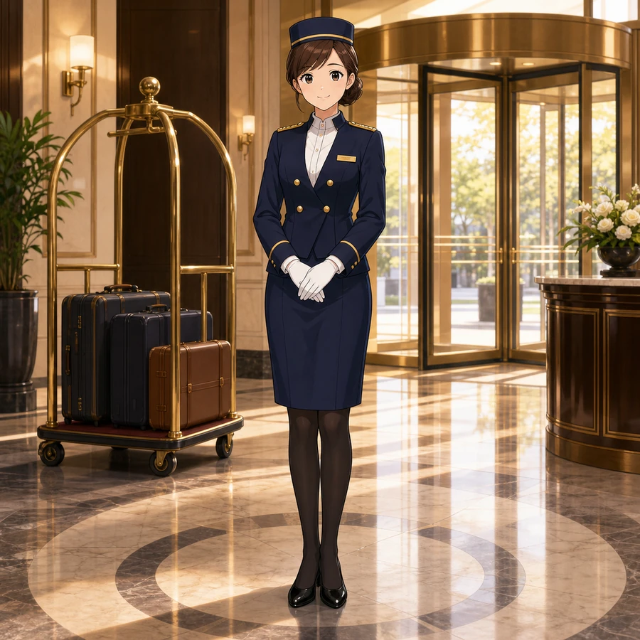 hotel bell staff uniform