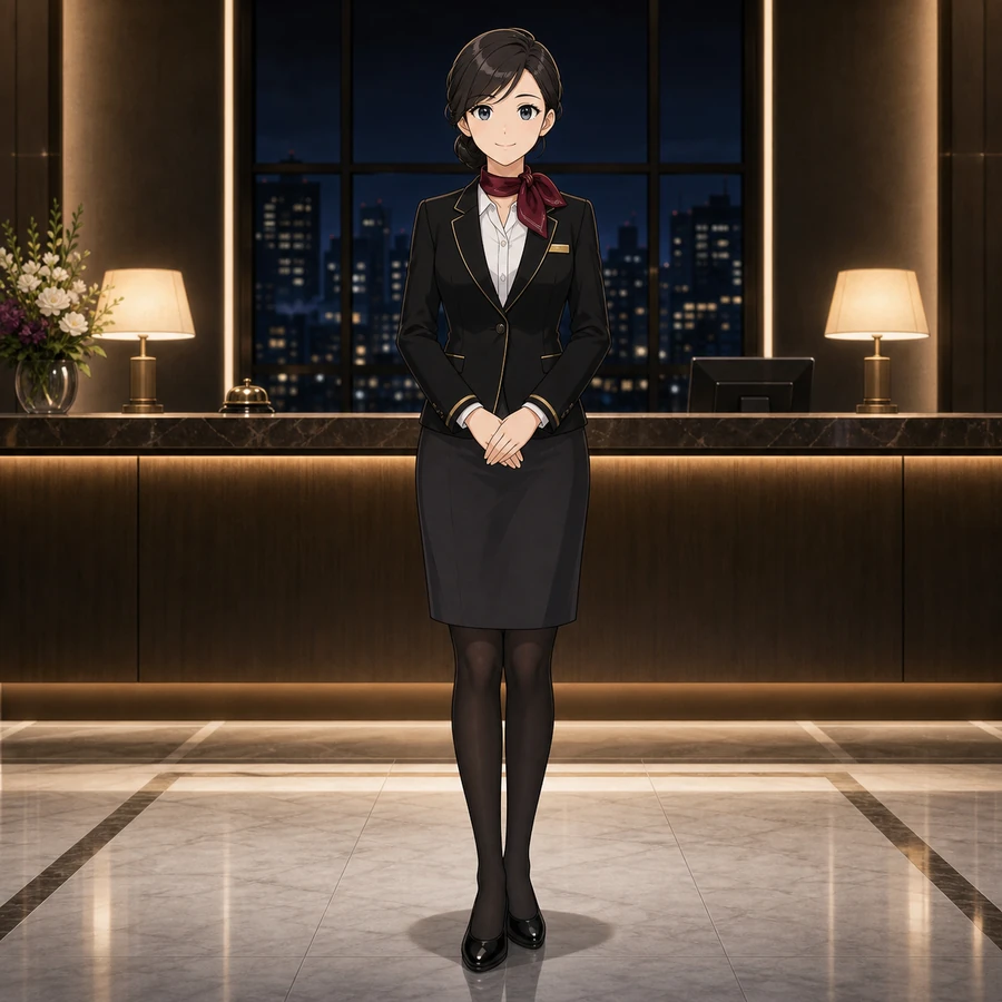 night shift hotel receptionist uniform