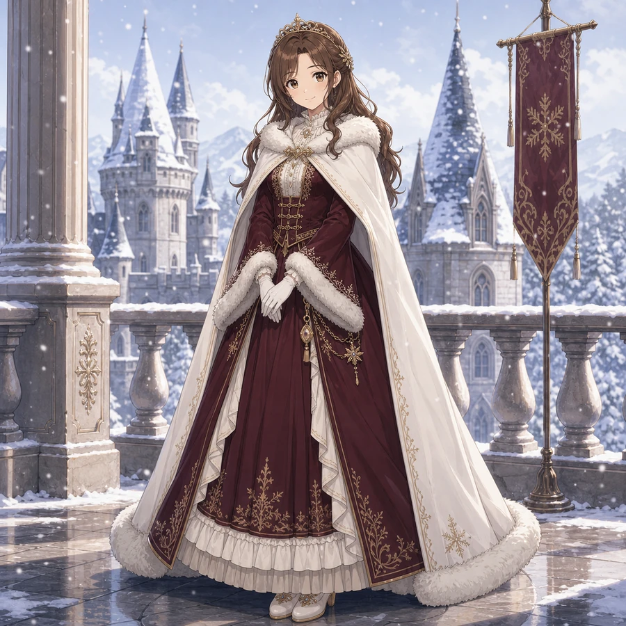 winter princess cloak outfit
