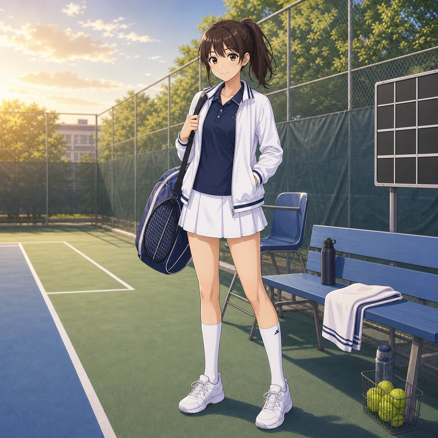 tennis team match waiting outfit