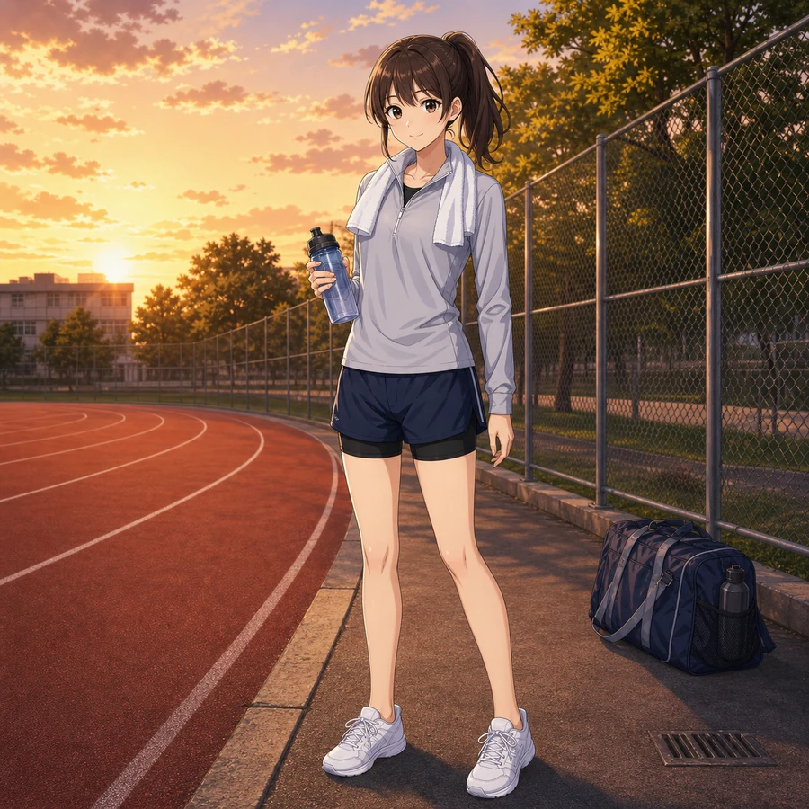 track club cool-down outfit