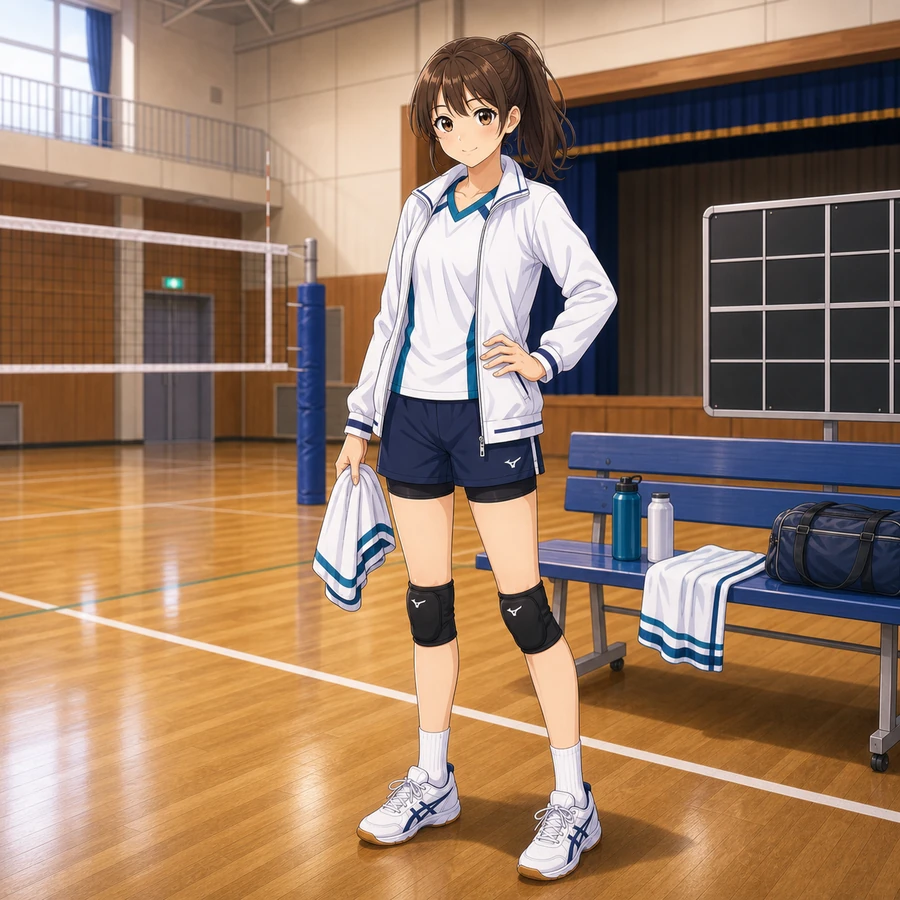 volleyball team match waiting outfit